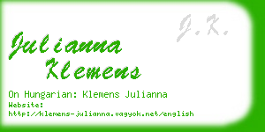 julianna klemens business card